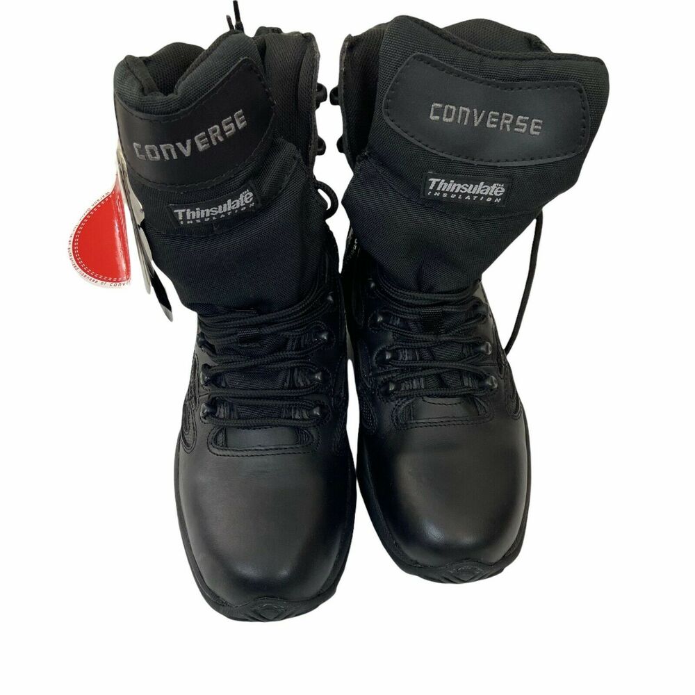 Converse Tactical Work Boots Men's C8878 Black Insulated Waterproof size 6 W